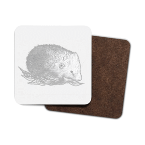 4 Pack Hardboard Coaster Hedgehog