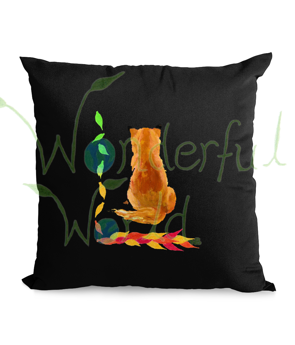 Natural Throw Cushion Changing Seasons with Fox